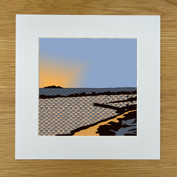 Cellardyke Tidal Pool - Giclee Print 10"x10"