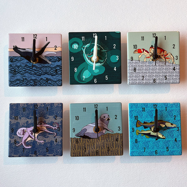 Sea Creatures - Mini Clocks