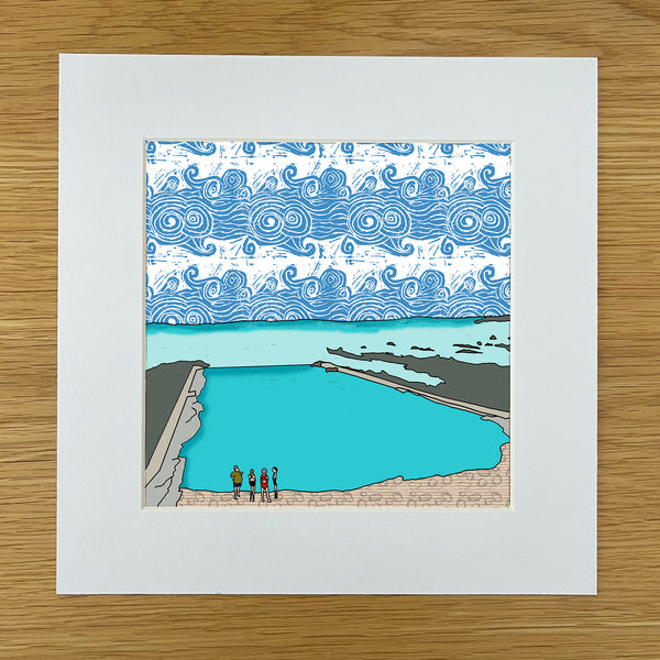 Pittenweem Tidal Pool - Giclee Print 10"x10"