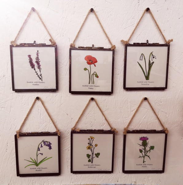***SALE*** Wild Flowers - Giclee Print in Rope Frame