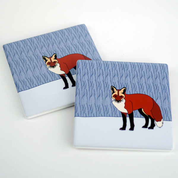 Fox Ceramic Coaster