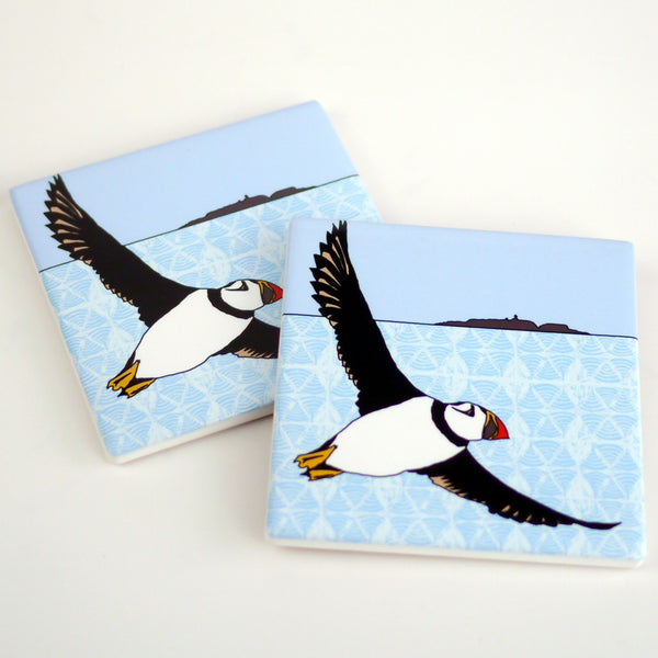 Puffin Ceramic Coaster