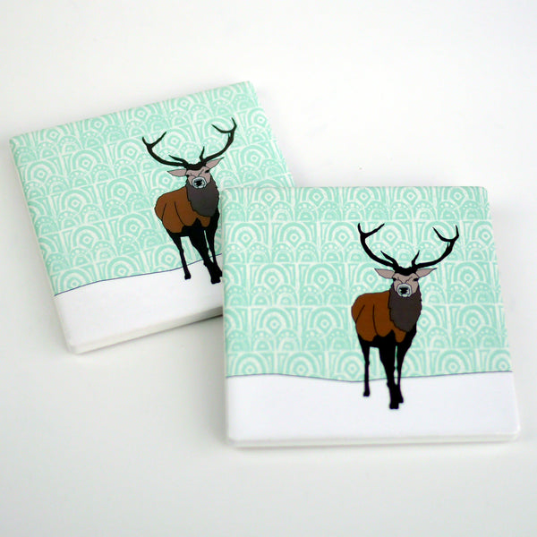 Stag Ceramic Coaster