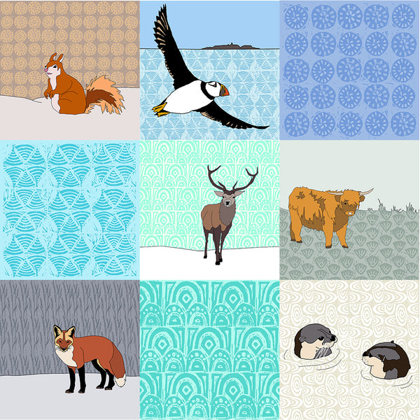 ***SALE*** Patchwork Mix - Giclee Print in Rope Frame