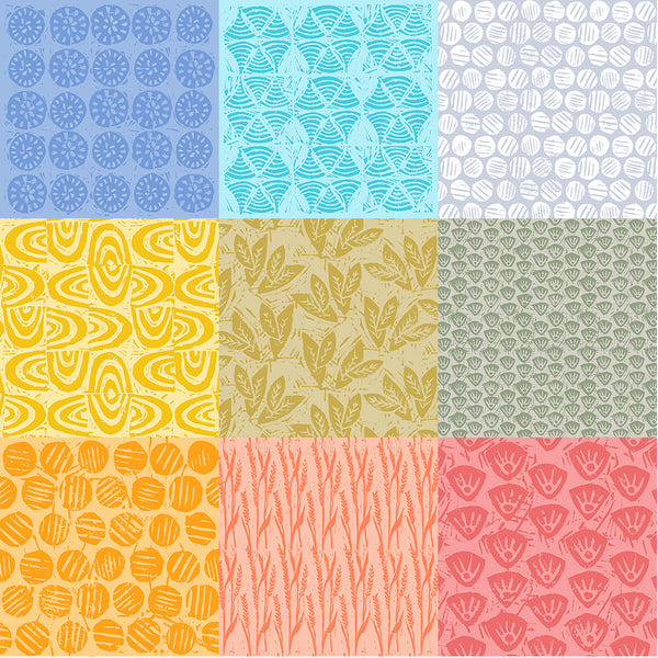 ***SALE*** Patchwork Mix - Giclee Print in Rope Frame