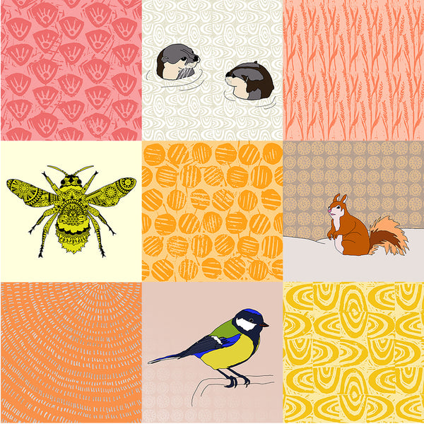 ***SALE*** Patchwork Mix - Giclee Print in Rope Frame
