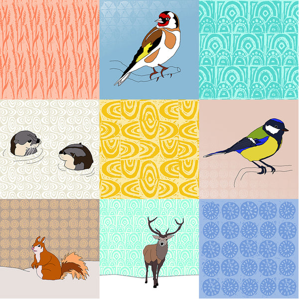 ***SALE*** Patchwork Mix - Giclee Print in Rope Frame