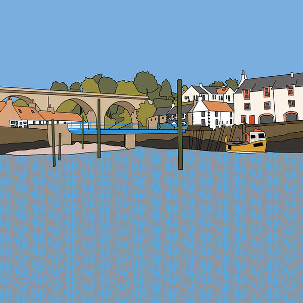 East Neuk series- Giclee Print in Rope Frame