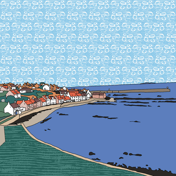 East Neuk series- Giclee Print in Rope Frame