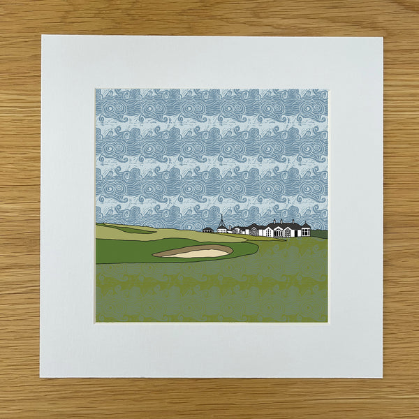 Elie Golf Links - Giclee Print 10"x10"