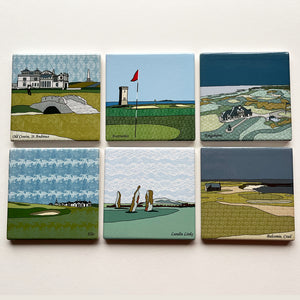 Set of 6 - Golf Courses Coasters