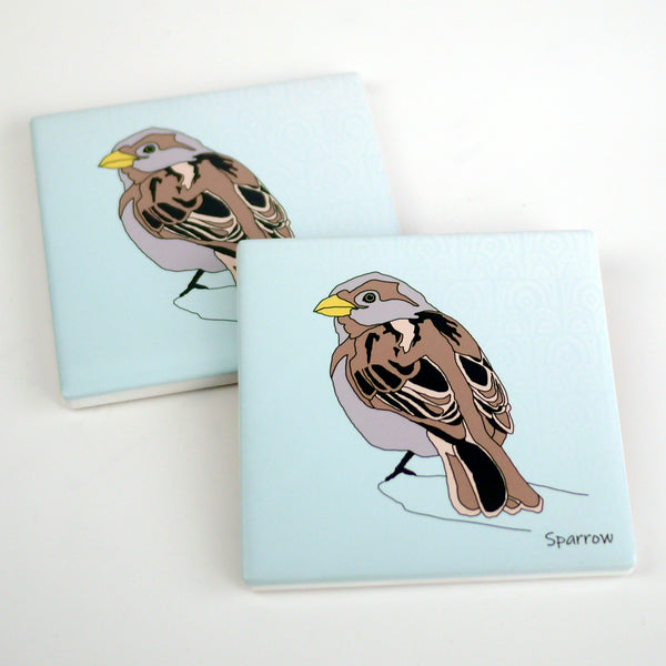 Sparrow - Ceramic Coaster