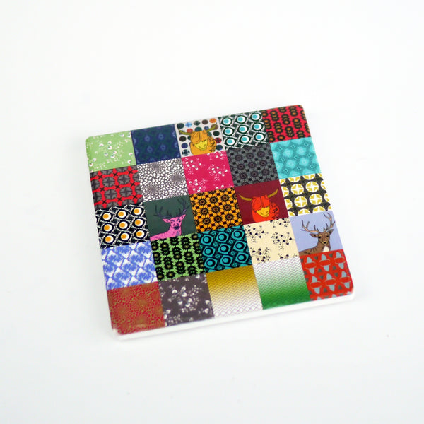 Patchwork Multi - Ceramic Coaster