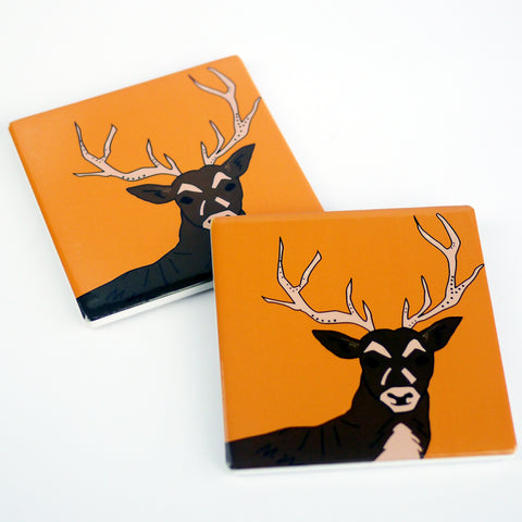 Stag Orange - Ceramic Coaster