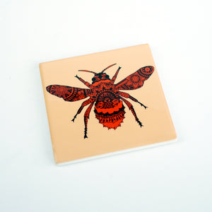 Bee Orange - Ceramic Coaster