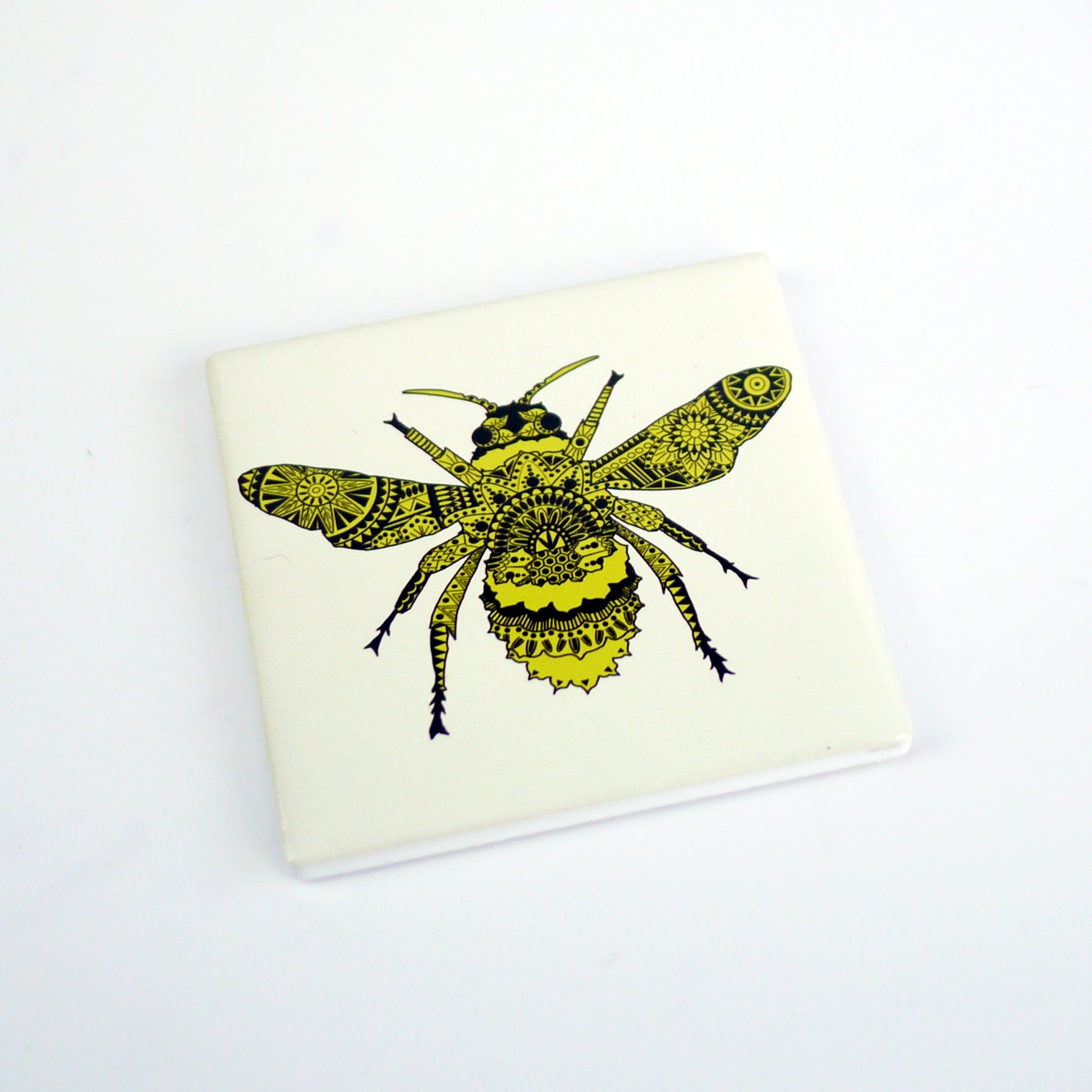 Bee yellow - Ceramic Coaster