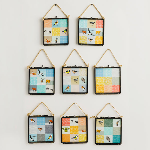 Patchwork Mix - Giclee Print in Rope Frame