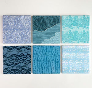 Set of 6 - Sea Pattern Coasters